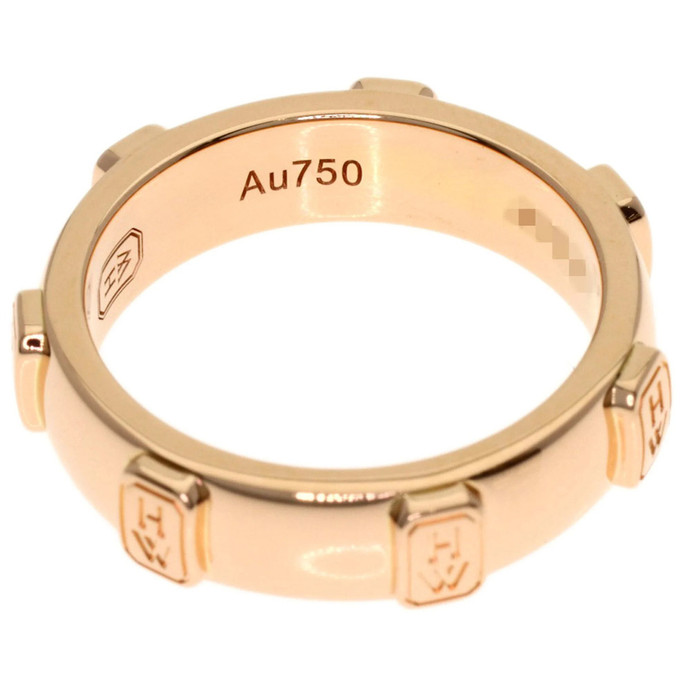 Harry Winston HW Logo Diamond Ring, 18K Pink Gold, Women's - Picture 4 of 7